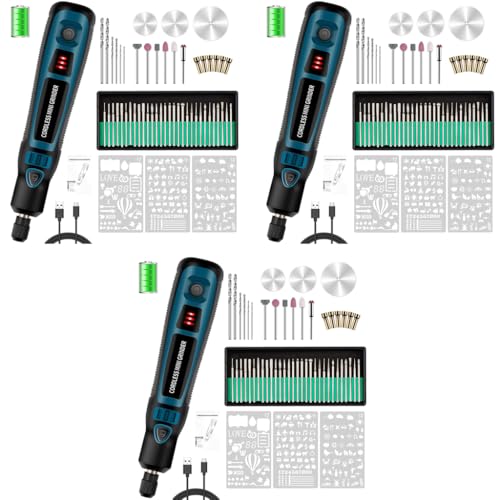 Serplex® Electric Engraving Pen Kit with 44 Bits Cordless USB Machine Includes Pattern Templets DIY for Wood Stone Metal Jewelry Ceramics 3 PCS Serplex® Electric Engraving Pen Kit with 44 Bits Cordless USB Machine Includes Pattern Templets DIY for Wood Stone Metal Jewelry Ceramics 3 PCS